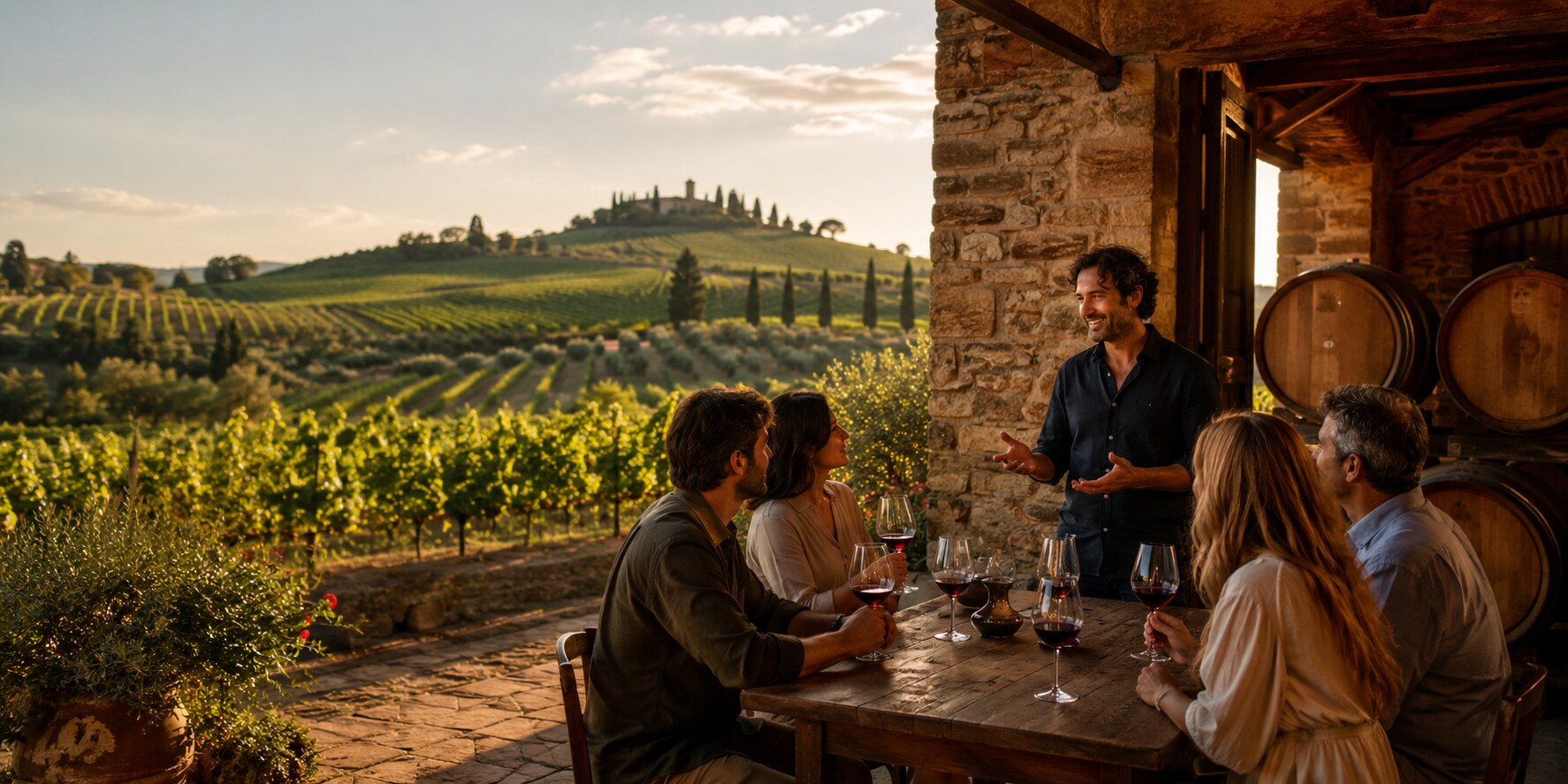 Visit and tasting at an Italian winery